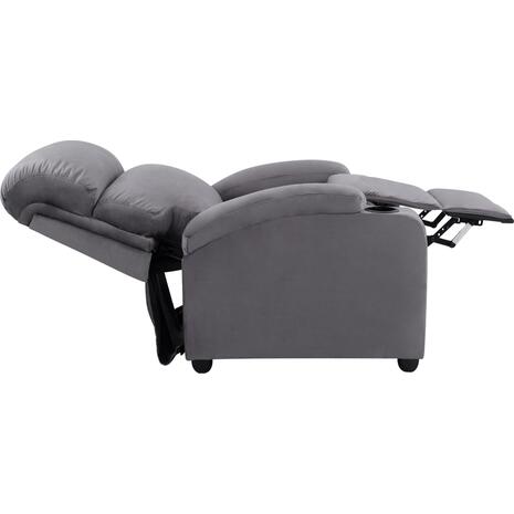 ΠΟΛΥΘΡΟΝΑ ΓΚΡΙ ΒΕΛΟΥΔΟ RELAX ΜΕ ΜΗΧΑΝΙΣΜΟ HM0122.10 80x92x102Υ εκ. (Γκρι)