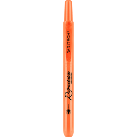 Μαρκαδόρος υπογράμμισης με κουμπί Writech Retractable Highlighter W-805N 1-4mm Neon Orange (Πορτοκαλί)