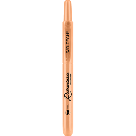 Μαρκαδόρος υπογράμμισης με κουμπί Writech Retractable Highlighter W-805P 1-4mm Pastel Cadmium Orange (Πορτοκαλί)
