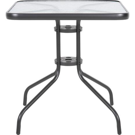 ΤΡΑΠΕΖΙ ΕΞΩΤ.ΧΩΡΟΥ FIGO HM5036.01 ΜΕΤΑΛΛΟ ΓΚΡΙ- ΓΥΑΛΙΝΗ ΕΠΙΦΑΝΕΙΑ 70Χ70Χ72Υεκ