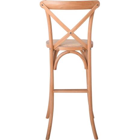 DESTINY Σκαμπό BAR, Ξύλο Οξιά Απόχρωση Φυσικό, Κάθισμα Ψάθα, Στοιβαζόμενο (Ε7022,3)