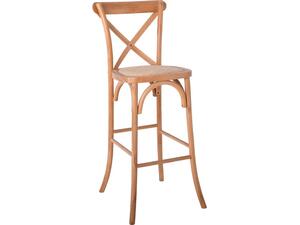 DESTINY Σκαμπό BAR, Ξύλο Οξιά Απόχρωση Φυσικό, Κάθισμα Ψάθα, Στοιβαζόμενο (Ε7022,3)