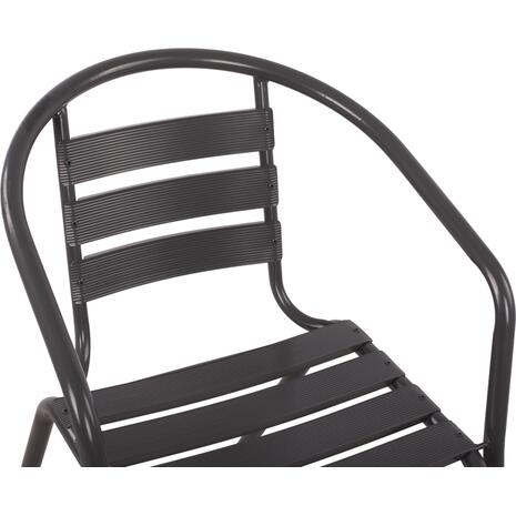 ΣΕΤ 3ΤΜΧ ΜΕ ΤΡΑΠΕΖΙ FIGO 70Χ70Χ72Υ & ΠΟΛΥΘΡΟΝΕΣ LAURA ΓΚΡΙ ΧΡΩΜΑ HM10469