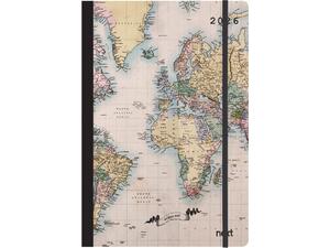 Ημερολόγιο ημερήσιο με λάστιχο Next Trends Flexi 2026 14x21εκ World Map II