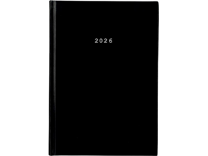 Ημερολόγιο ημερήσιο δετό NEXT Basic 21x29cm 2026 μαύρο