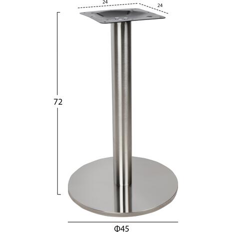 ΒΑΣΗ INOX Φ45x72Υ εκ.ΥΨΟΣ HM419
