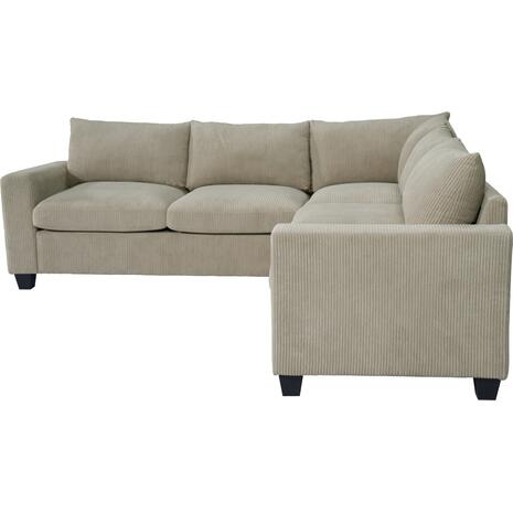 ΓΩΝΙΑΚΟΣ ΚΑΝΑΠΕΣ CALDER HM3286.03 ΜΠΕΖ ΥΦΑΣΜΑ 254x254x90(κάθισμα)x91Υεκ.