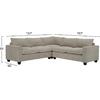 ΓΩΝΙΑΚΟΣ ΚΑΝΑΠΕΣ CALDER HM3286.03 ΜΠΕΖ ΥΦΑΣΜΑ 254x254x90(κάθισμα)x91Υεκ.