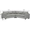 ΓΩΝΙΑΚΟΣ ΚΑΝΑΠΕΣ CALDER HM3286.01 ΓΚΡΙ ΥΦΑΣΜΑ 254x254x90(κάθισμα)x91Υεκ.