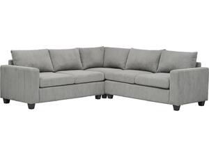 ΓΩΝΙΑΚΟΣ ΚΑΝΑΠΕΣ CALDER HM3286.01 ΓΚΡΙ ΥΦΑΣΜΑ 254x254x90(κάθισμα)x91Υεκ.