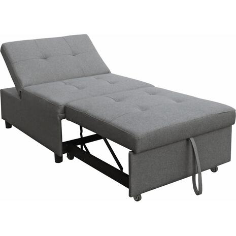 ΠΟΛΥΘΡΟΝΑ-ΚΡΕΒΑΤΙ LIBRE HM3295.01 ΓΚΡΙ ΥΦΑΣΜΑ 75x106x89Υεκ.