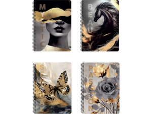 Τετράδιο σπιράλ Tettris Golden Senses A4 4 θεμάτων 120Φ. (Α4-4Θ-181)