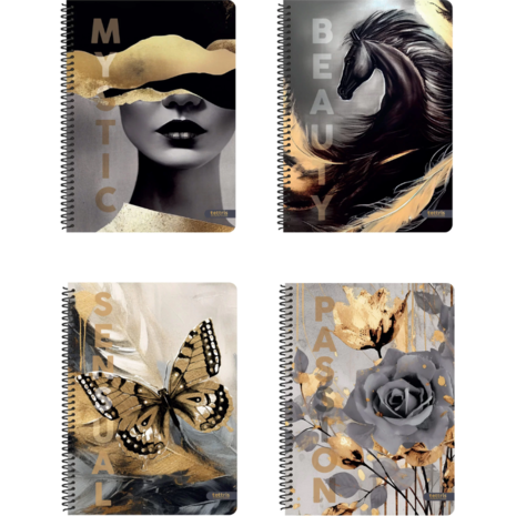 Τετράδιο σπιράλ Tettris Golden Senses A4 4 θεμάτων 120Φ. (Α4-4Θ-181)