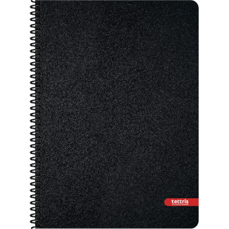 Τετράδιο σπιράλ Tettris Jeans A4 4 θεμάτων 120Φ. (Α4-4Θ-203) (διάφορα χρώματα)