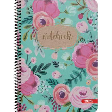 Τετράδιο σπιράλ Tettris Classic Flowers A4 5 θεμάτων 150Φ. (Α4-5Θ-195)