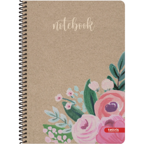 Τετράδιο σπιράλ Tettris Classic Flowers A4 5 θεμάτων 150Φ. (Α4-5Θ-195)