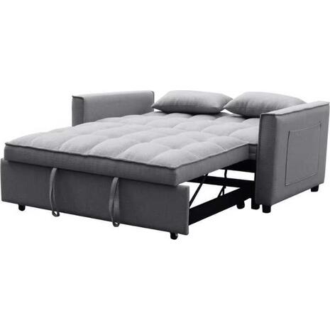 ΚΑΝΑΠΕΣ ΚΡΕΒΑΤΙ 2-ΘΕΣΙΟΣ BORG HM3289.11 ΓΚΡΙ ΥΦΑΣΜΑ 140x100x80Υεκ