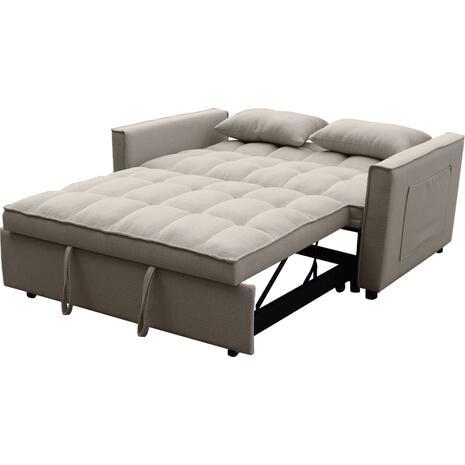 ΚΑΝΑΠΕΣ ΚΡΕΒΑΤΙ 2-ΘΕΣΙΟΣ BORG HM3289.03 ΜΠΕΖ ΥΦΑΣΜΑ 140x100x80Υεκ