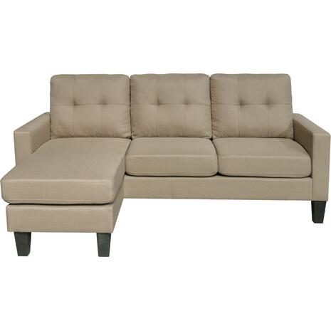 ΚΑΝΑΠΕΣ ΓΩΝΙΑ ΑΝΑΣΤΡΕΨΙΜΗ MEGGY HM3297.03 ΜΠΕΖ ΥΦΑΣΜΑ 184,5x129x86Yεκ.