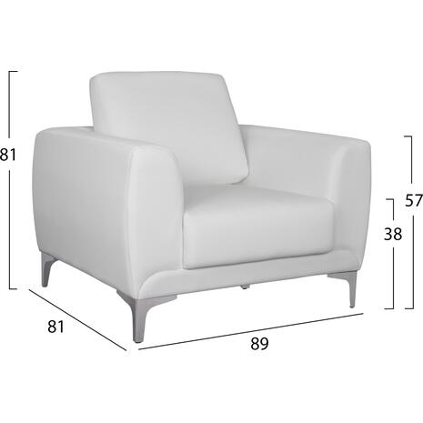 ΠΟΛΥΘΡΟΝΑ KENZIE HM3121.12 ΜΕ ΛΕΥΚΟ PU 89x81x81 εκ.