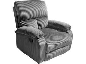 ΠΟΛΥΘΡΟΝΑ RELAX DIONI HM3296.11 ΓΚΡΙ ΡΙΓΕ ΥΦΑΣΜΑ 81x94x97Υεκ.