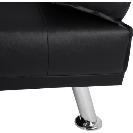 ΚΑΝΑΠΕΣ ΚΡΕΒΑΤΙ BENIN ΜΕ ΜΑΥΡΟ PU 165x76,5x79 εκ ΚΑΙ ΠΤΥΣΣΟΜΕΝΟ ΜΠΡΑΤΣΟ HM3157.01