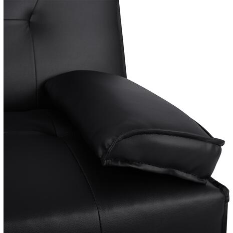 ΚΑΝΑΠΕΣ ΚΡΕΒΑΤΙ BENIN ΜΕ ΜΑΥΡΟ PU 165x76,5x79 εκ ΚΑΙ ΠΤΥΣΣΟΜΕΝΟ ΜΠΡΑΤΣΟ HM3157.01