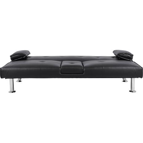 ΚΑΝΑΠΕΣ ΚΡΕΒΑΤΙ BENIN ΜΕ ΜΑΥΡΟ PU 165x76,5x79 εκ ΚΑΙ ΠΤΥΣΣΟΜΕΝΟ ΜΠΡΑΤΣΟ HM3157.01