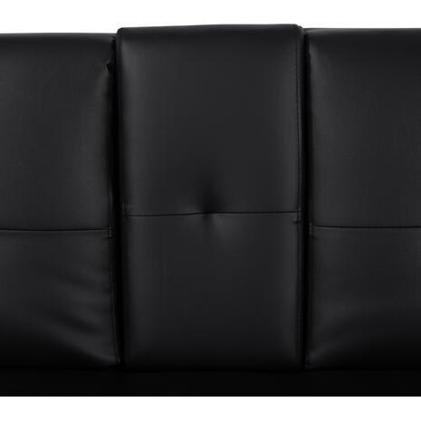 ΚΑΝΑΠΕΣ ΚΡΕΒΑΤΙ BENIN ΜΕ ΜΑΥΡΟ PU 165x76,5x79 εκ ΚΑΙ ΠΤΥΣΣΟΜΕΝΟ ΜΠΡΑΤΣΟ HM3157.01