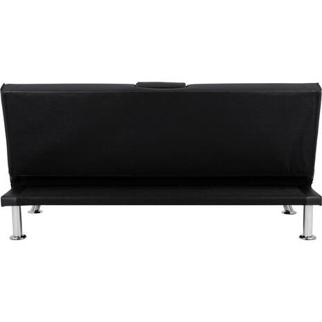 ΚΑΝΑΠΕΣ ΚΡΕΒΑΤΙ BENIN ΜΕ ΜΑΥΡΟ PU 165x76,5x79 εκ ΚΑΙ ΠΤΥΣΣΟΜΕΝΟ ΜΠΡΑΤΣΟ HM3157.01