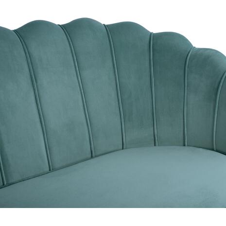 ΚΑΝΑΠΕΣ 2ΘΕΣΙΟΣ COQUILLE HM8627.07 ΑΠΟ ΦΥΣΤΙΚΙ ΒΕΛΟΥΔΟ ΜΕ ΧΡΥΣΑ ΠΟΔΙΑ 130x81x86Υ εκ.