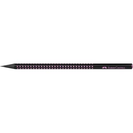Μολύβι γραφίτη Faber-Castell Sparkle Midnight B ΙΙ ροζ (118258)