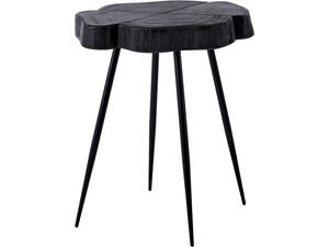 KOVIL Τραπεζάκι Σαλονιού Καθιστικού - Μέταλλο Βαφή Μαύρο - Ξύλο Ακακία Μαύρο (ΕΑ7083)