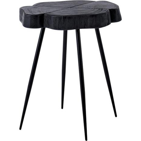 KOVIL Τραπεζάκι Σαλονιού Καθιστικού - Μέταλλο Βαφή Μαύρο - Ξύλο Ακακία Μαύρο (ΕΑ7083)