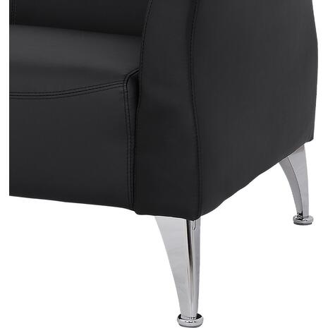 ΚΑΝΑΠΕΣ 2ΘΕΣΙΟΣ KIANA HM3122.21 ΜΕ ΜΑΥΡΟ PU 130x75x71 εκ.