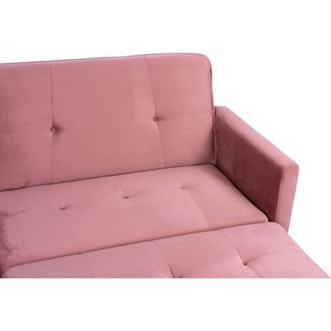 ΚΑΝΑΠΕΣ ΓΩΝΙΑ ΚΡΕΒΑΤΙ LIVIA ΒΕΛΟΥΔΟ ΣΑΠΙΟ ΜΗΛΟ ΜΕ ΥΠΟΠΟΔΙΟ 211X158X83Y εκ.HM3151.02