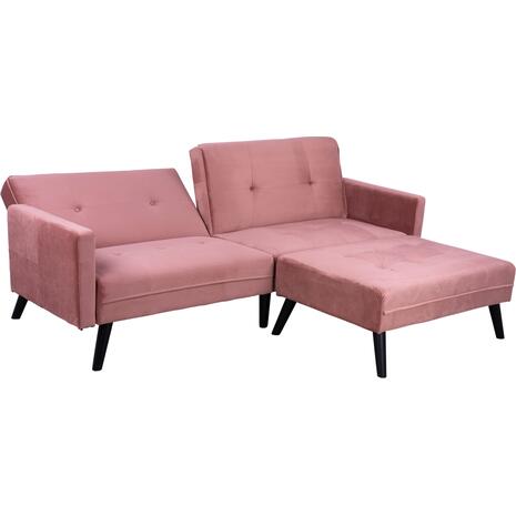 ΚΑΝΑΠΕΣ ΓΩΝΙΑ ΚΡΕΒΑΤΙ LIVIA ΒΕΛΟΥΔΟ ΣΑΠΙΟ ΜΗΛΟ ΜΕ ΥΠΟΠΟΔΙΟ 211X158X83Y εκ.HM3151.02