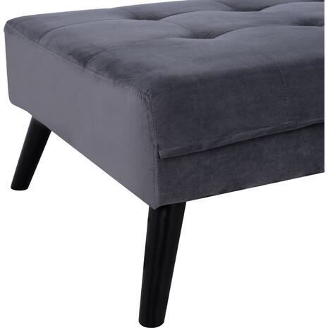 ΚΑΝΑΠΕΣ ΓΩΝΙΑ ΚΡΕΒΑΤΙ HM3151.01 LIVIA ΒΕΛΟΥΔΟ ΓΚΡΙ ΜΕ ΥΠΟΠΟΔΙΟ 211X158X83Y εκ.