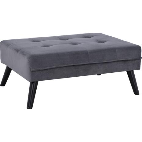 ΚΑΝΑΠΕΣ ΓΩΝΙΑ ΚΡΕΒΑΤΙ HM3151.01 LIVIA ΒΕΛΟΥΔΟ ΓΚΡΙ ΜΕ ΥΠΟΠΟΔΙΟ 211X158X83Y εκ.