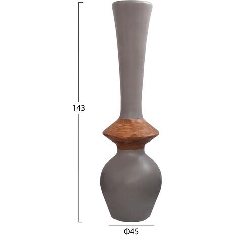 ΔΙΑΚΟΣΜΗΤΙΚΟ ΒΑΖΟ ΔΑΠΕΔΟΥ NEBULA HM4660.05M FIBER CEMENT TAUPE--ΞΥΛΟ ΤΕΑΚ Φ45x148Υεκ