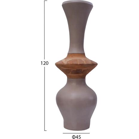 ΔΙΑΚΟΣΜΗΤΙΚΟ ΒΑΖΟ ΔΑΠΕΔΟΥ NEBULA HM4660.05S FIBER CEMENT TAUPE--ΞΥΛΟ ΤΕΑΚ Φ45x115Υεκ