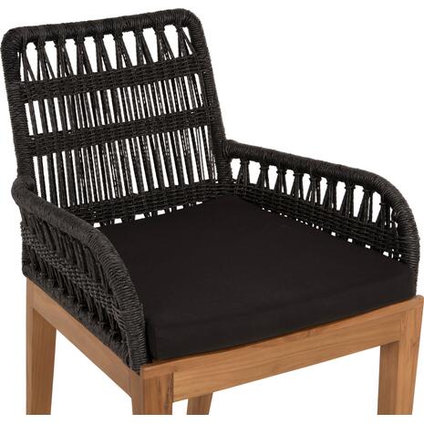 ΠΟΛΥΘΡΟΝΑ STARDOM HM9760.03 ΞΥΛΟ ΤΕΑΚ ΣΕ ΜΕΛΙ ΚΑΙ ΜΑΥΡΟ ΣΧΟΙΝΙ 57x65x83Yεκ.