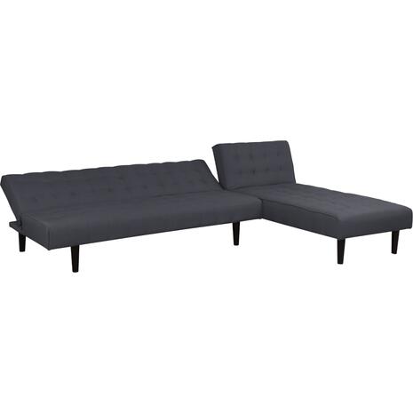 ΚΑΝΑΠΕΣ ΚΡΕΒΑΤΙ ΓΩΝΙΑ ΑΝΑΣΤΡΕΨΙΜΗ ZELDA HM3154.01 ΜΕ ΓΚΡΙ ΥΦΑΣΜΑ 254X163X74Y εκ.