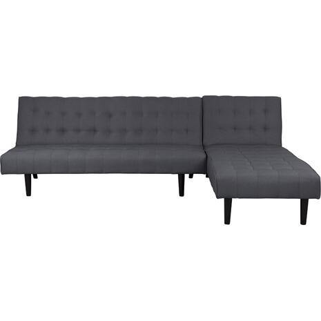 ΚΑΝΑΠΕΣ ΚΡΕΒΑΤΙ ΓΩΝΙΑ ΑΝΑΣΤΡΕΨΙΜΗ ZELDA HM3154.01 ΜΕ ΓΚΡΙ ΥΦΑΣΜΑ 254X163X74Y εκ.