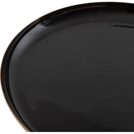 ΤΡΑΠΕΖΙA ΣΑΛΟΝΙΟΥ 2ΤΜΧ OLUF HM9922 ΜΕΤΑΛΛΟ ΕΜΑΓΙΕ-GLOSSY ΜΑΥΡΟ-ΜΑΤ ΧΡΥΣΟ Φ50 & Φ41 εκ.