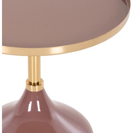 ΤΡΑΠΕΖΙ ΒΟΗΘΗΤΙΚΟ ΣΤΡΟΓΓΥΛΟ UTRI HM4241.06 ΜΕΤΑΛΛΟ ΣΕ ΣΟΜΟΝ-ΜΠΕΖ Φ46x46,5Υεκ.