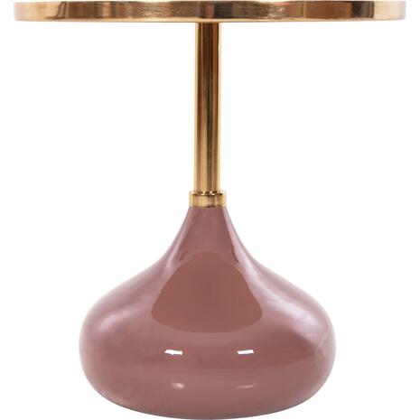 ΤΡΑΠΕΖΙ ΒΟΗΘΗΤΙΚΟ ΣΤΡΟΓΓΥΛΟ UTRI HM4241.06 ΜΕΤΑΛΛΟ ΣΕ ΣΟΜΟΝ-ΜΠΕΖ Φ46x46,5Υεκ.