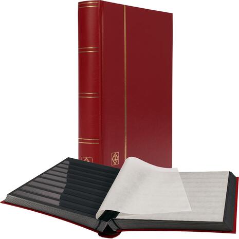 Άλμπουμ γραμματοσήμων Leuchtturm Basic 330026 Α4 με 64 μαύρες σελίδες - Κόκκινο εξώφυλλο