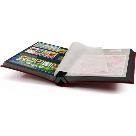 Άλμπουμ γραμματοσήμων Leuchtturm Basic 330026 Α4 με 64 μαύρες σελίδες - Κόκκινο εξώφυλλο