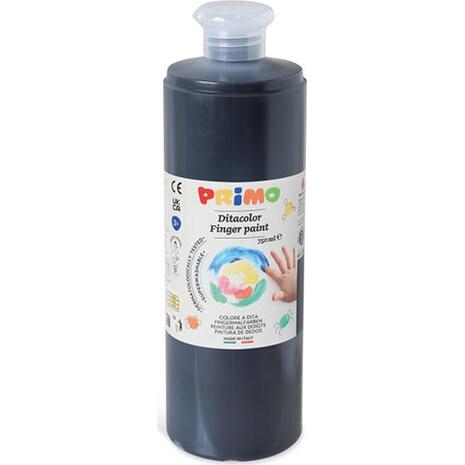 Δακτυλομπογιά CMP Primo Finger Paint σε μπουκάλι 750ml 800 Black